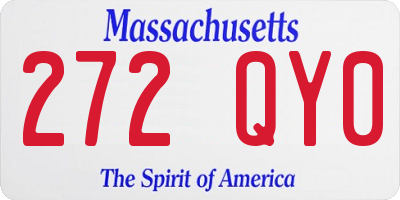 MA license plate 272QY0