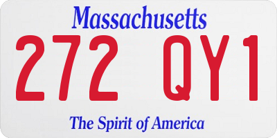 MA license plate 272QY1