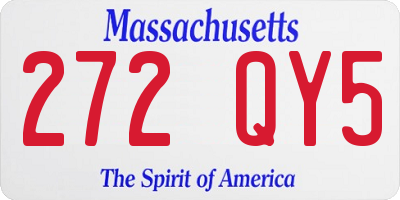 MA license plate 272QY5