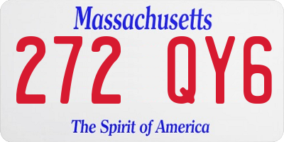 MA license plate 272QY6