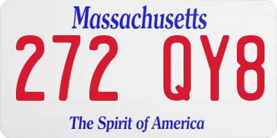 MA license plate 272QY8
