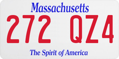 MA license plate 272QZ4
