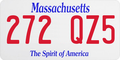 MA license plate 272QZ5