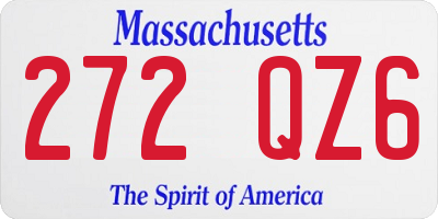 MA license plate 272QZ6
