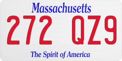 MA license plate 272QZ9
