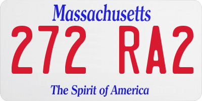 MA license plate 272RA2