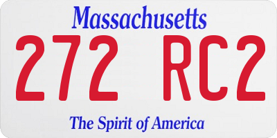 MA license plate 272RC2