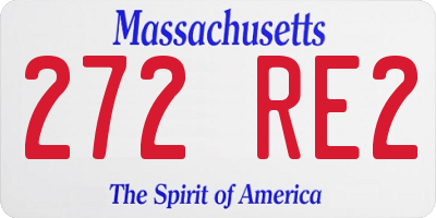 MA license plate 272RE2