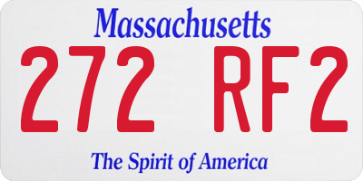 MA license plate 272RF2