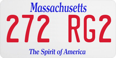 MA license plate 272RG2