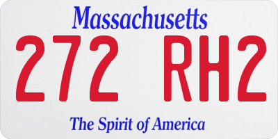 MA license plate 272RH2