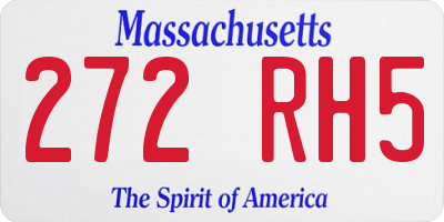 MA license plate 272RH5