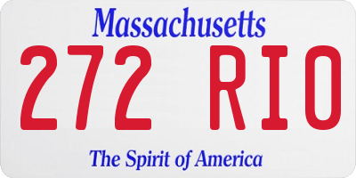 MA license plate 272RI0
