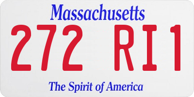 MA license plate 272RI1