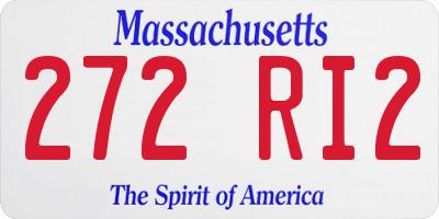 MA license plate 272RI2