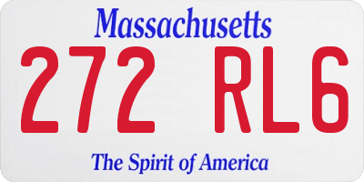 MA license plate 272RL6
