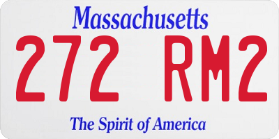 MA license plate 272RM2