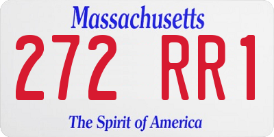 MA license plate 272RR1