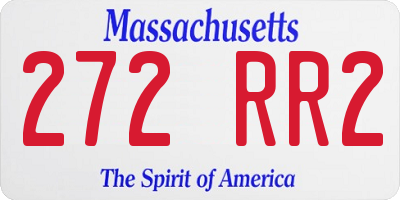 MA license plate 272RR2