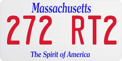 MA license plate 272RT2