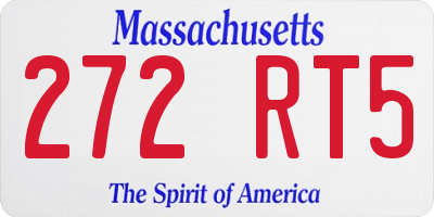 MA license plate 272RT5