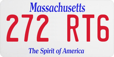 MA license plate 272RT6