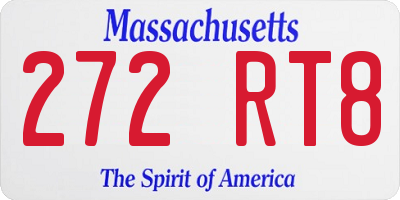 MA license plate 272RT8