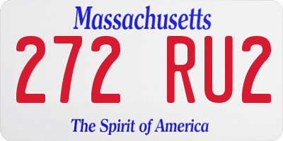 MA license plate 272RU2