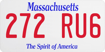 MA license plate 272RU6