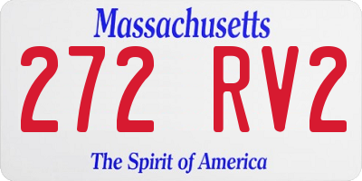 MA license plate 272RV2