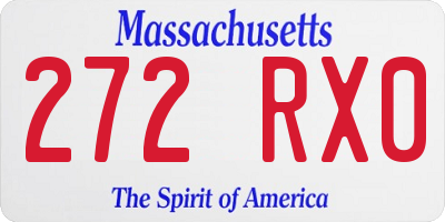 MA license plate 272RX0