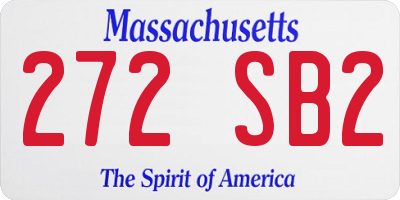 MA license plate 272SB2