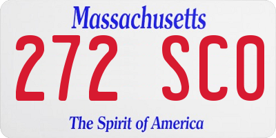 MA license plate 272SC0