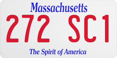 MA license plate 272SC1