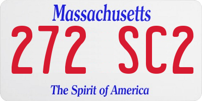 MA license plate 272SC2