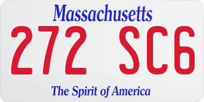 MA license plate 272SC6