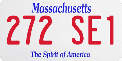 MA license plate 272SE1