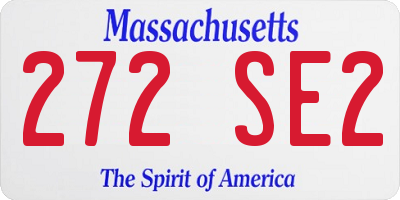 MA license plate 272SE2