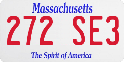 MA license plate 272SE3