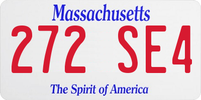 MA license plate 272SE4