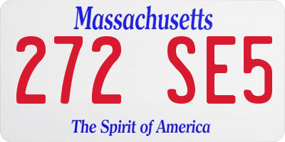 MA license plate 272SE5