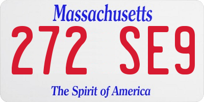 MA license plate 272SE9