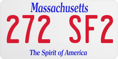 MA license plate 272SF2