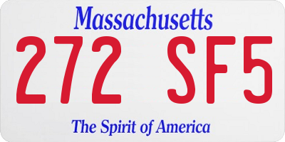 MA license plate 272SF5
