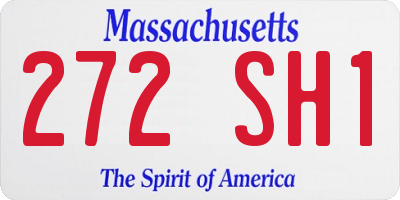 MA license plate 272SH1