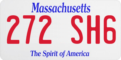 MA license plate 272SH6
