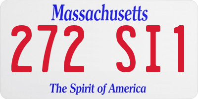 MA license plate 272SI1
