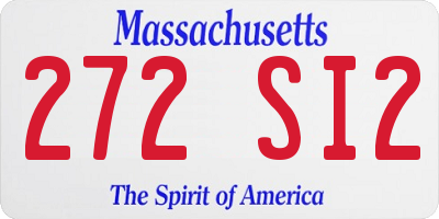 MA license plate 272SI2