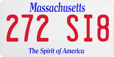 MA license plate 272SI8