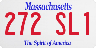 MA license plate 272SL1